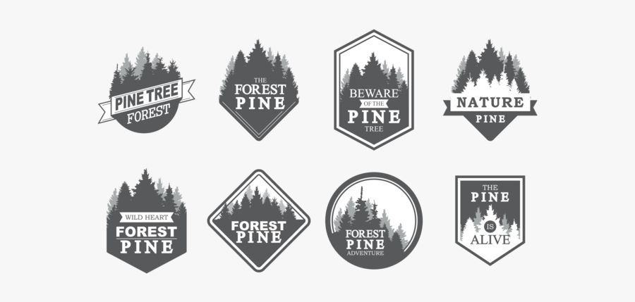 Vector Pine Tree Logo, Transparent Clipart