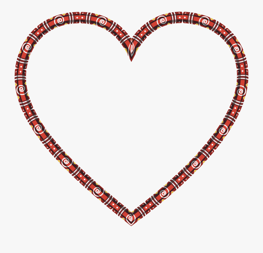 Decorative Heart Frame Inside Heart Frame - Love Heart Photo Frame Svg, Transparent Clipart