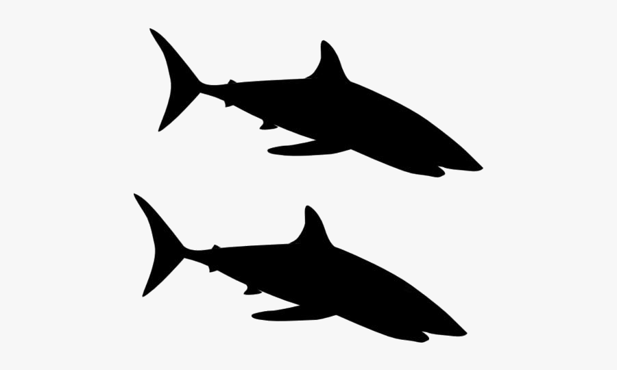 Black Blue Shark Clipart Transparent Background - Portable Network Graphics, Transparent Clipart