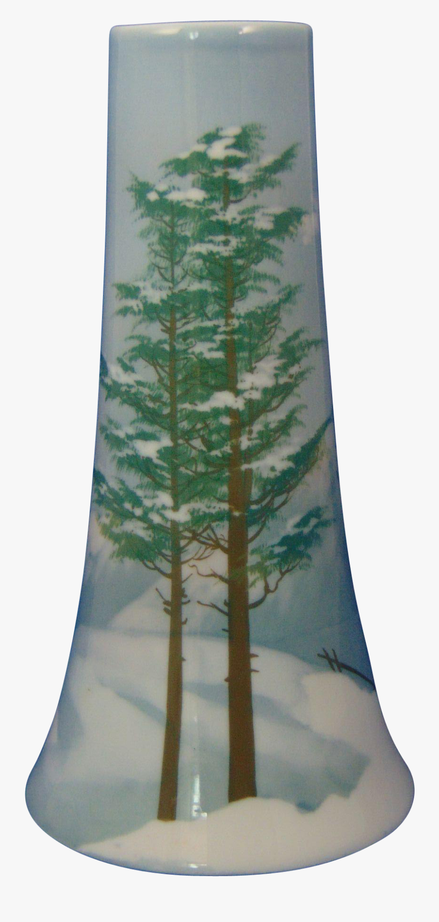 Bavaria Arts & Crafts Winter Landscape Motif Vase - Christmas Tree, Transparent Clipart