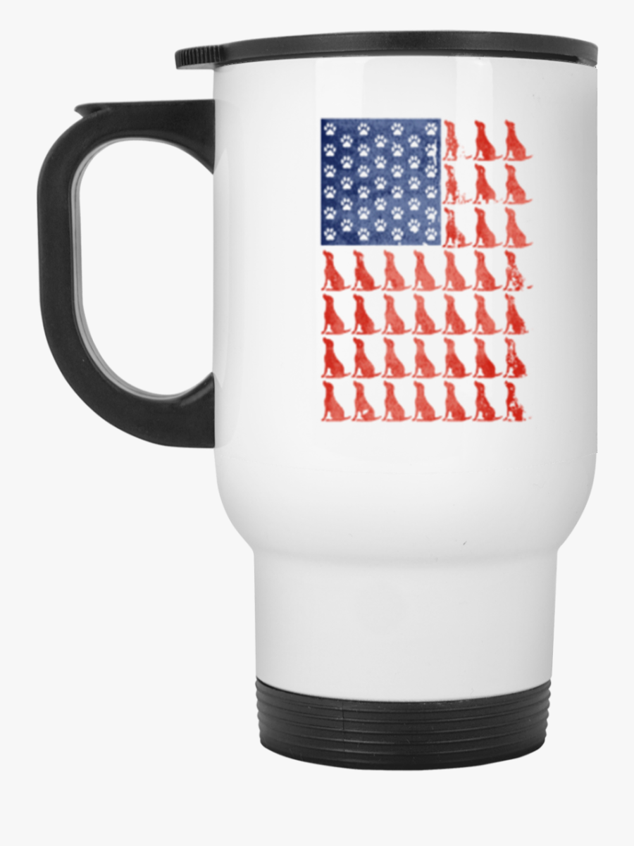 Red Dog Blue Paw Flag, Transparent Clipart