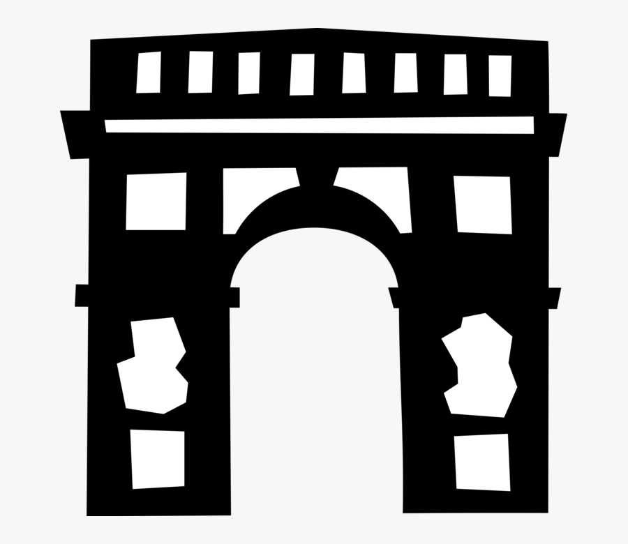 Vector Illustration Of Arc De Triomphe Triumphal Arch - Arc De Triomphe Vector Png, Transparent Clipart
