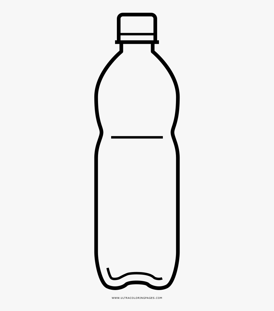 Plastic Bottle Coloring Page - Plastic Water Bottle Coloring Page, Transparent Clipart