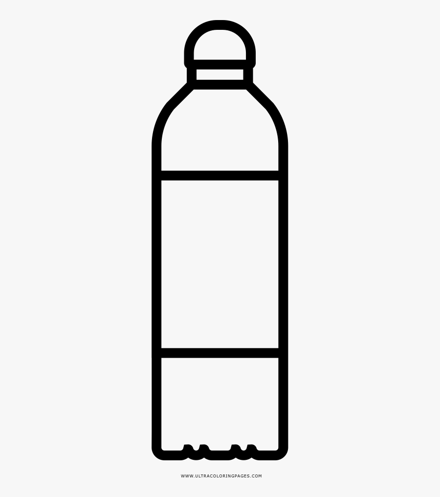 Plastic Bottle Coloring Page, Transparent Clipart