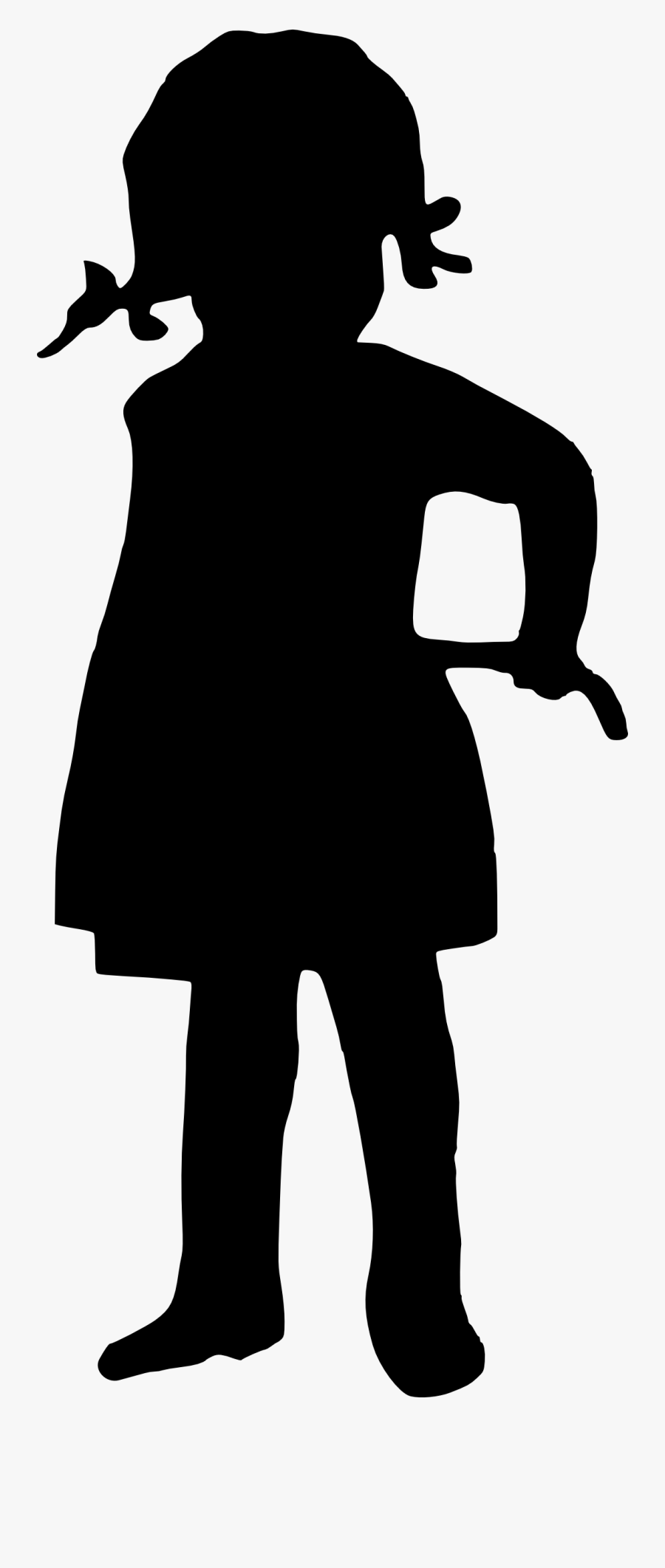 Little Girl Silhouette Png, Transparent Clipart
