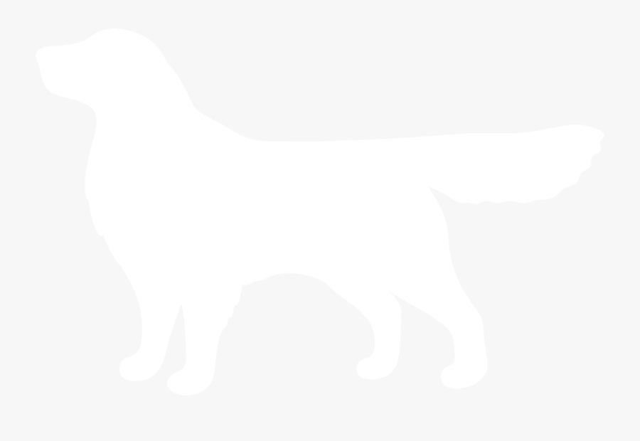 Golden Retriever Clipart Behind - Golden Retriever Silhouette White, Transparent Clipart