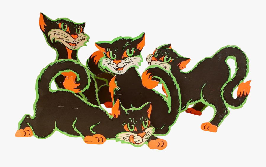 Large Halloween Die Cut Cat Stand Ups Clipart , Png - Beistle Halloween Die Cuts, Transparent Clipart