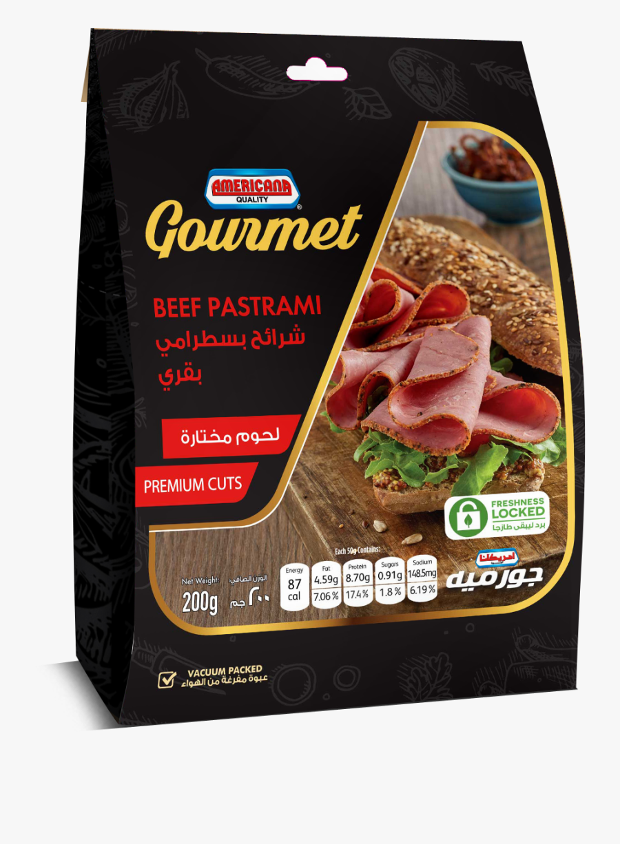Beef Pastrami 200g - Americana Gourmet, Transparent Clipart
