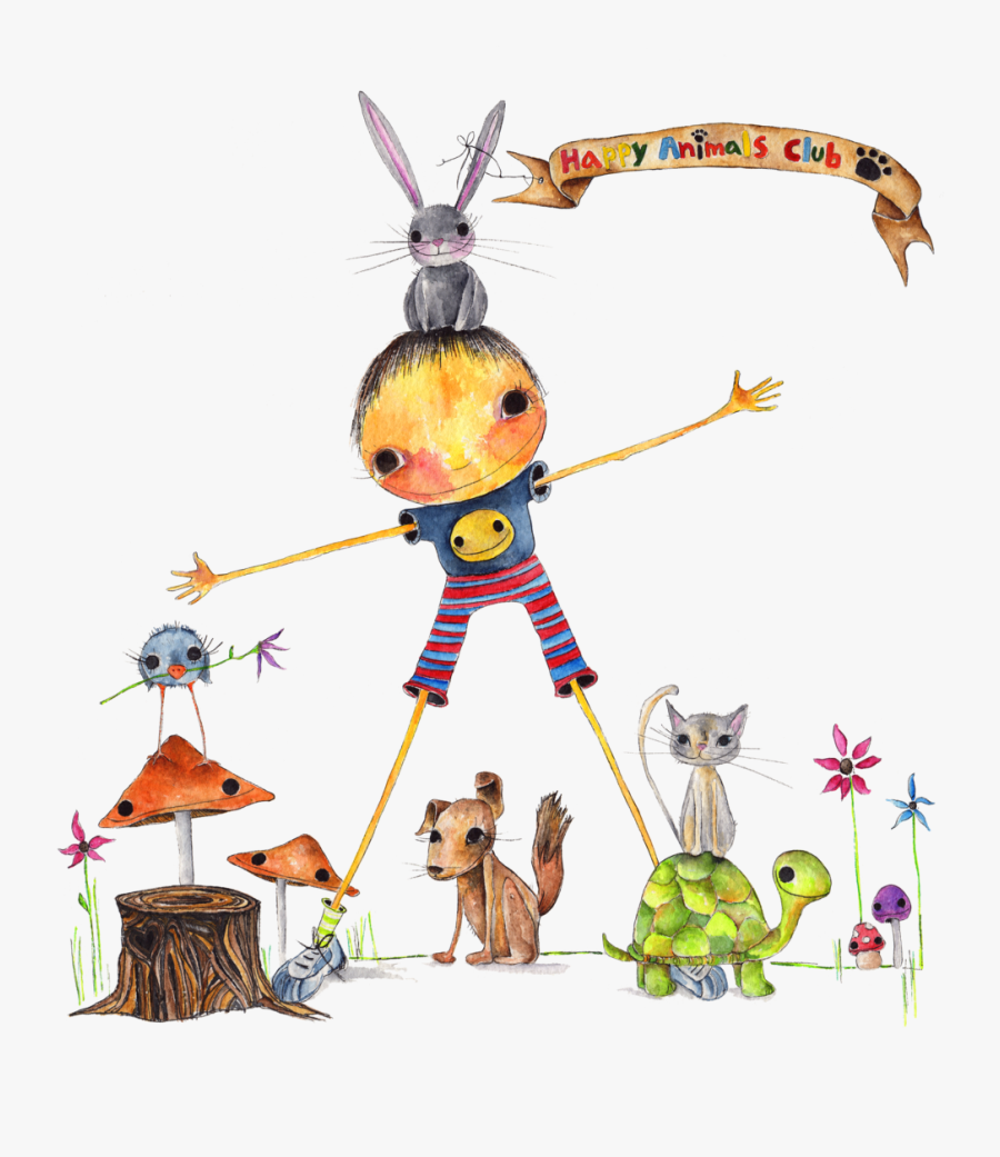 Pinpoints 1702 Happy Animals Club 300 - Cartoon, Transparent Clipart