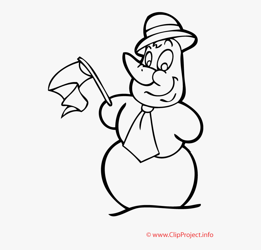 Snowman Colouring Free - Ausmalbilder, Transparent Clipart