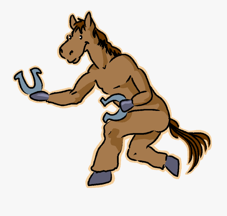 Horse Throwing A Shoe - Horse Throwing A Horseshoe, Transparent Clipart