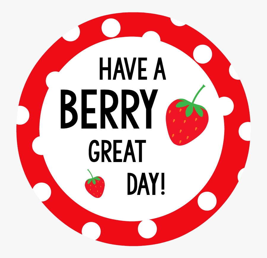 Berry Good Teacher Tags, Transparent Clipart