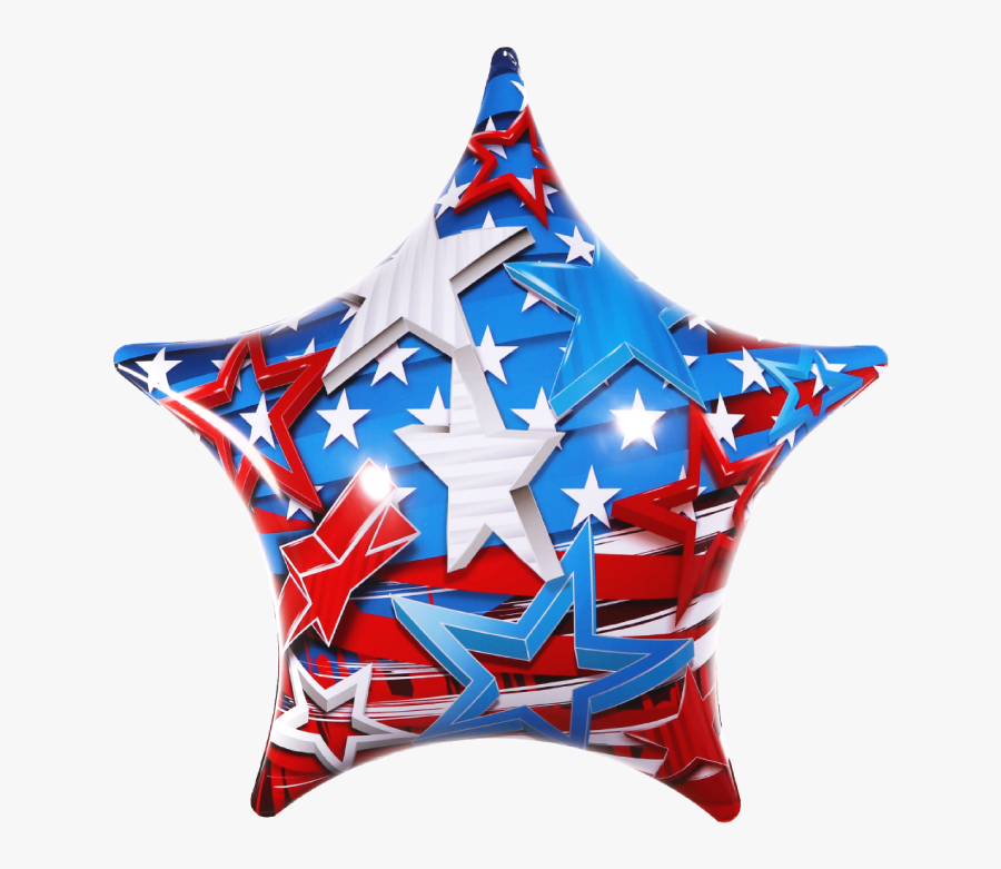 Patriotic Stars Png -permashape Patriotic Usa Star - Balloon, Transparent Clipart