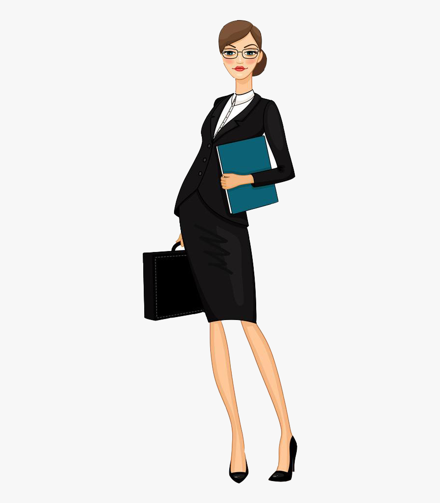 Businessperson Clip Art Work - Деловая Девушка Рисунок, Transparent Clipart