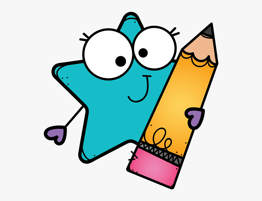 Star Holding Pencil - Star Of The Week Clipart, Transparent Clipart