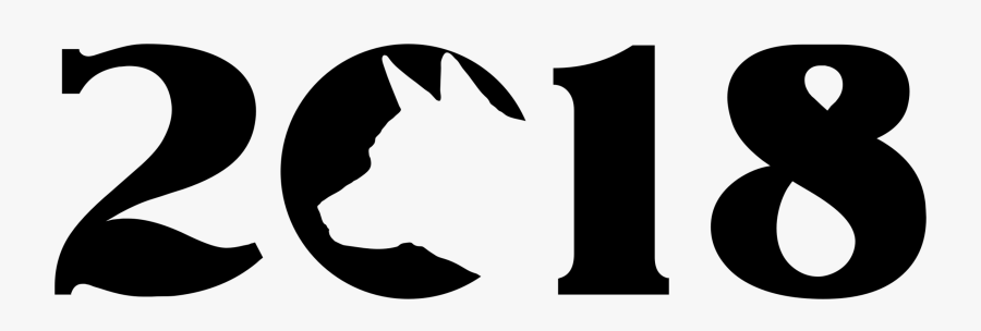 Silhouette,monochrome Photography,text - Year Of Dog Clipart, Transparent Clipart