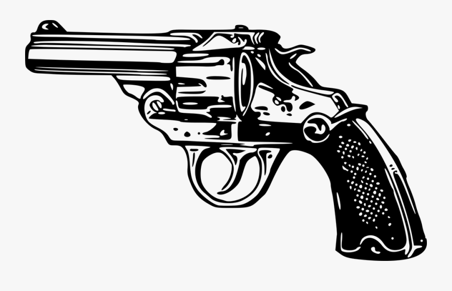 Basic, Cowboy, Fight, Gun, Handgun, Pistol, Revolver - Pistol Clipart, Transparent Clipart