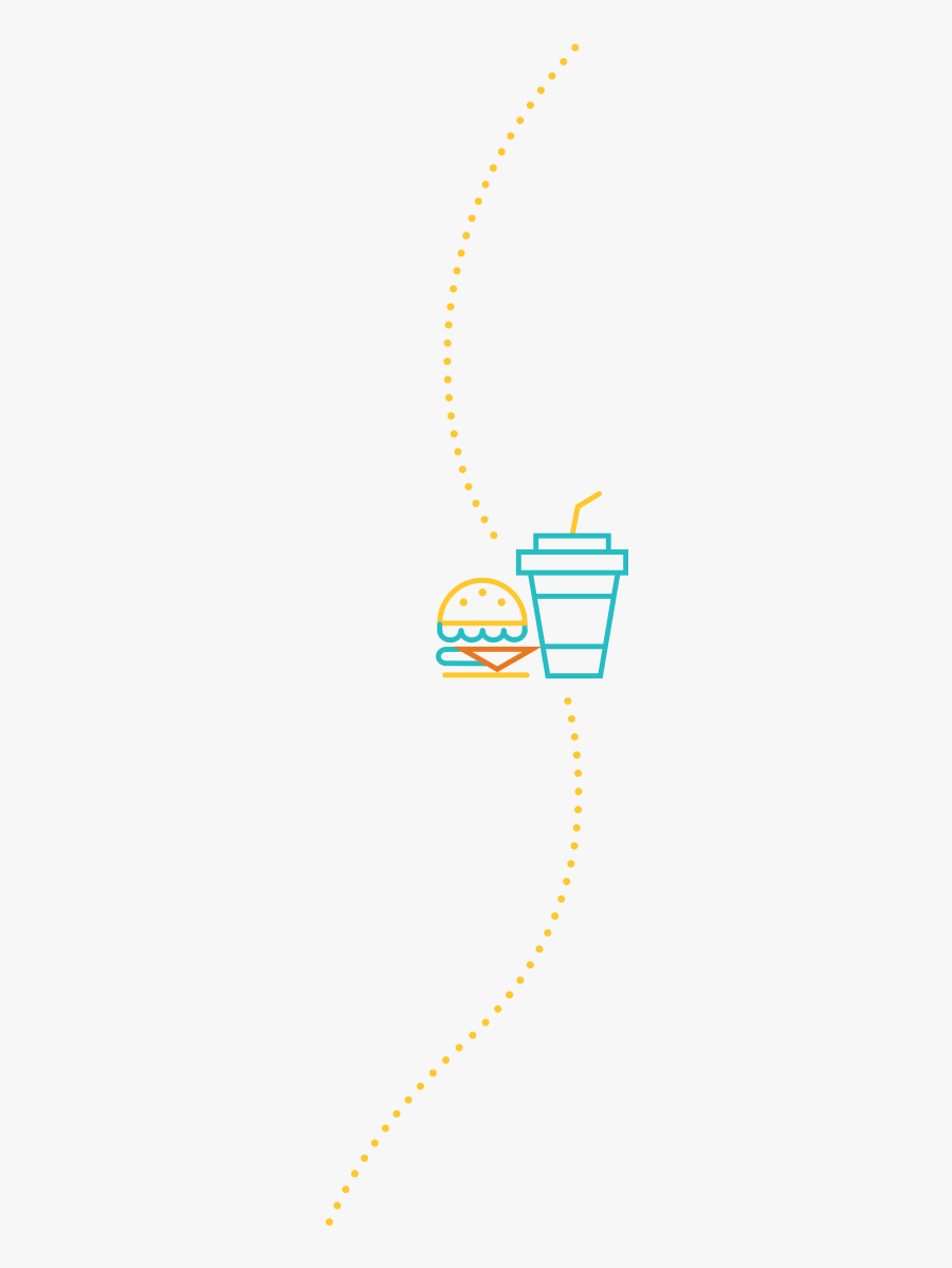 Icon Of Burger And Drink, Transparent Clipart