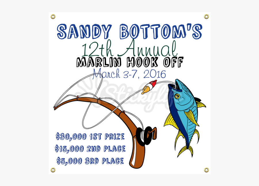 Fishing Vinyl Banner - Illustration, Transparent Clipart
