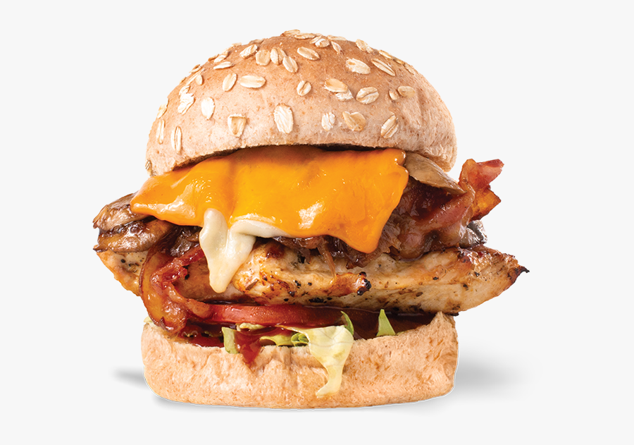 Burger Cowboy - Bacon Ranch Chicken Burger, Transparent Clipart