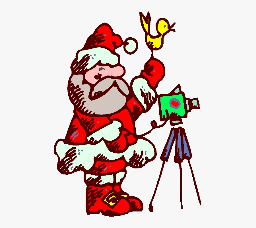 Christmas Pencil And In - Santa Camera Clip Art Png, Transparent Clipart