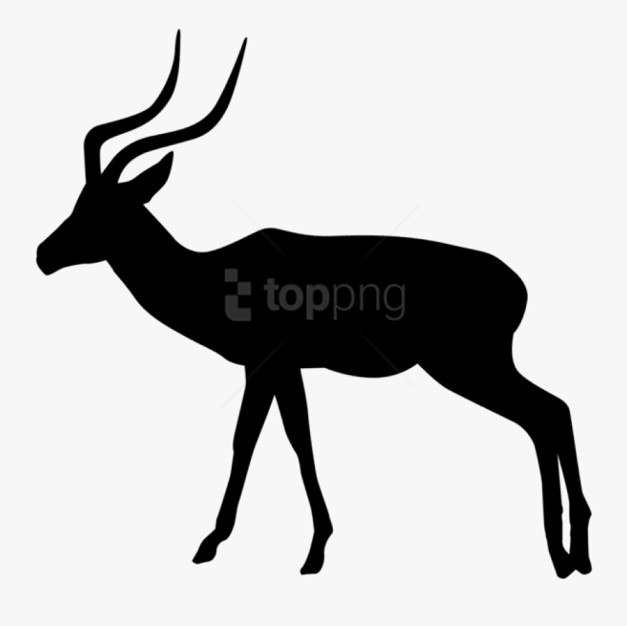 Free Png Gazelle Silhouette Png Images Transparent - Impala Silhouette, Transparent Clipart