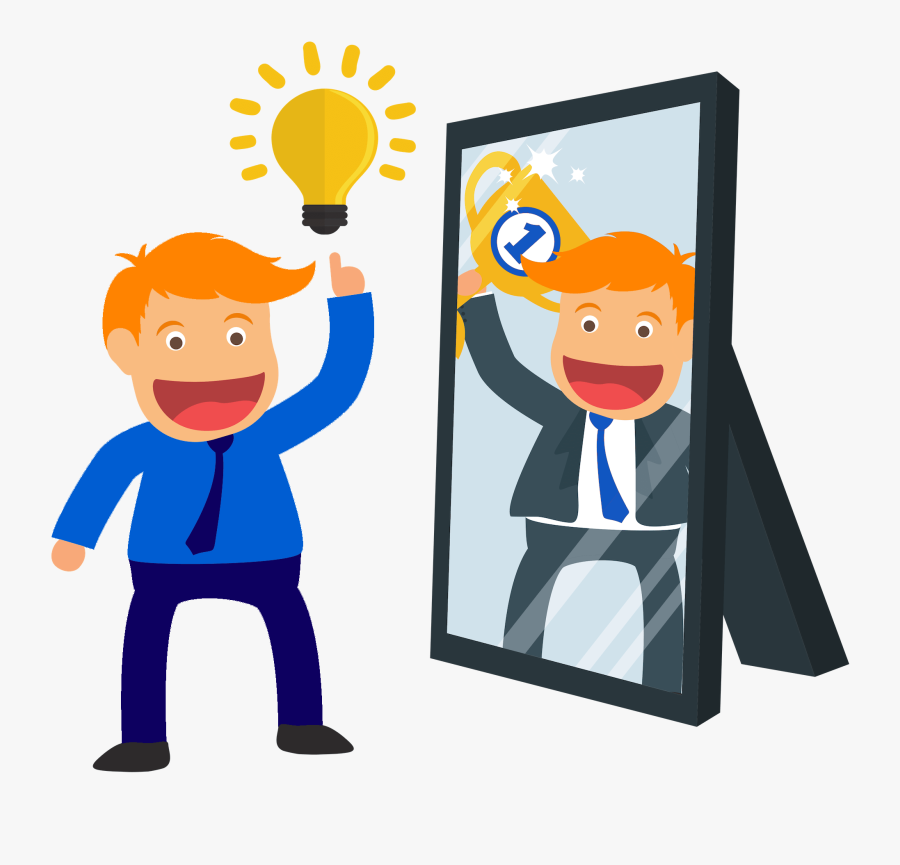 Take A Look In The Mirror - Cartoon, Transparent Clipart