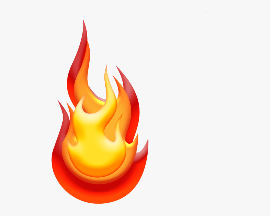 Fire Clipart Image Transparent Png - Fire Cartoon White Background, Transparent Clipart