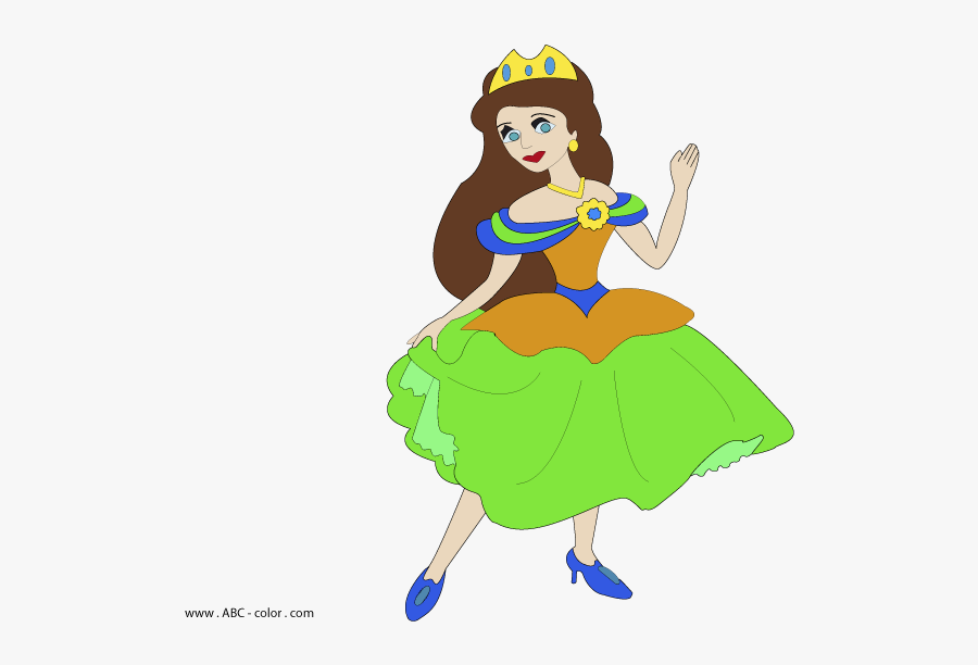 Princess Clipart Coloring - Courtesy Of Princess Clipart Color, Transparent Clipart