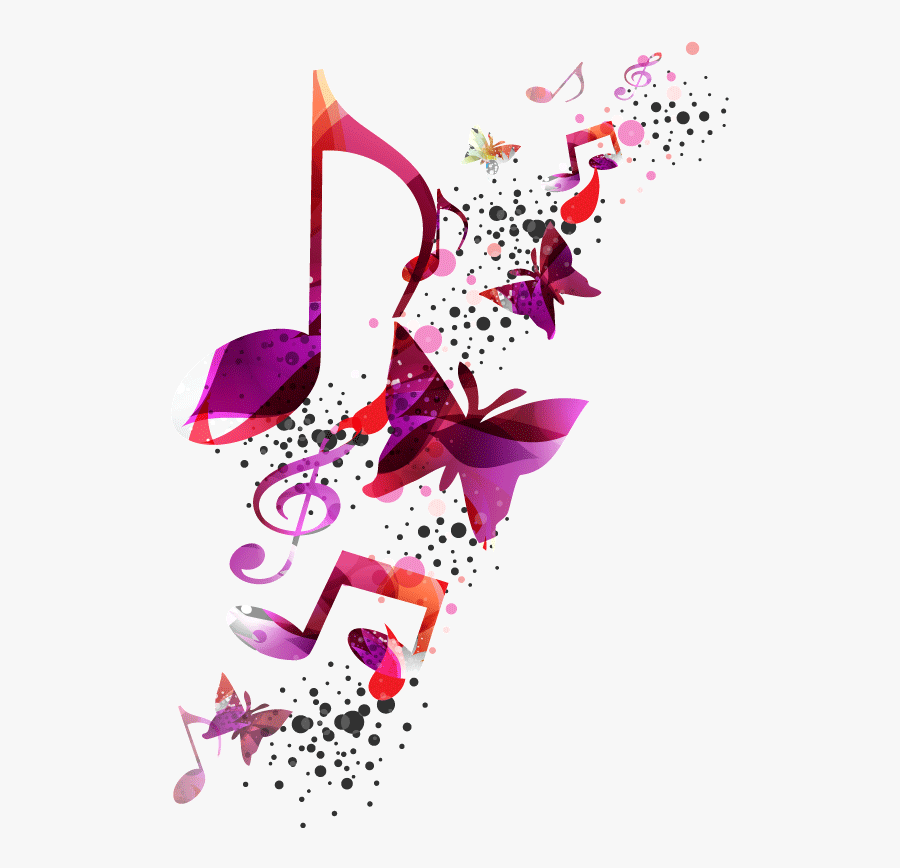 Color Vector Music - Colourful Musical Notes Png, Transparent Clipart