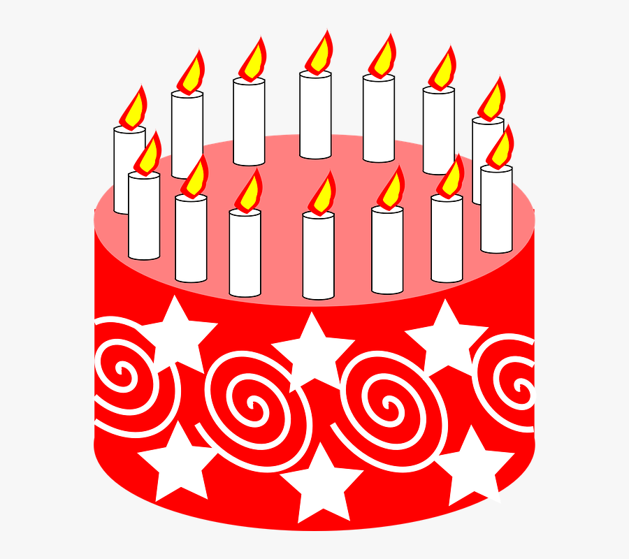Birthday Cake, Cake, Torte, Birthday, Dessert, Sweet - Red Birthday Cake Clip Art, Transparent Clipart