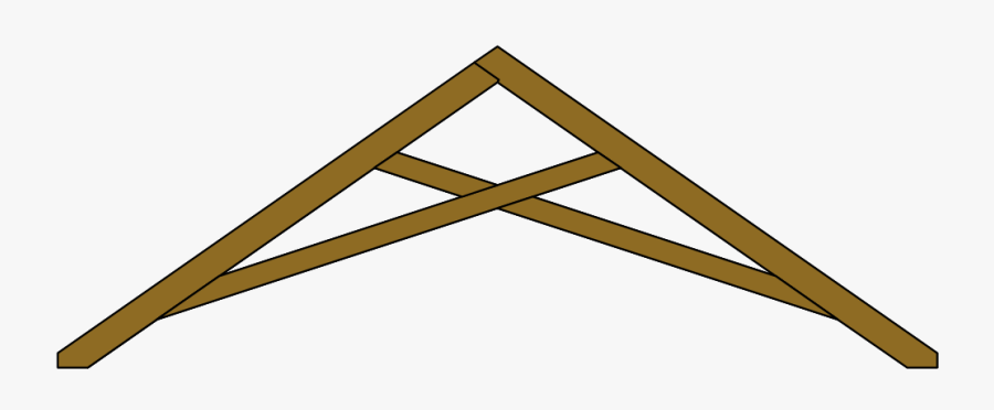 Scissor Roof Truss Drawing - Scissors Truss Drawing, Transparent Clipart