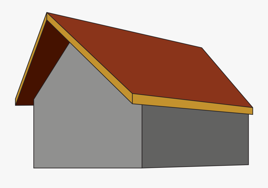 Transparent House Roof Png - Flying Gable Roof, Transparent Clipart