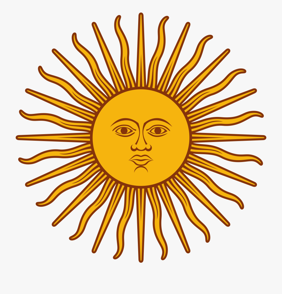 Blazing Sun Clipart - Escudo Bandera De Argentina, Transparent Clipart