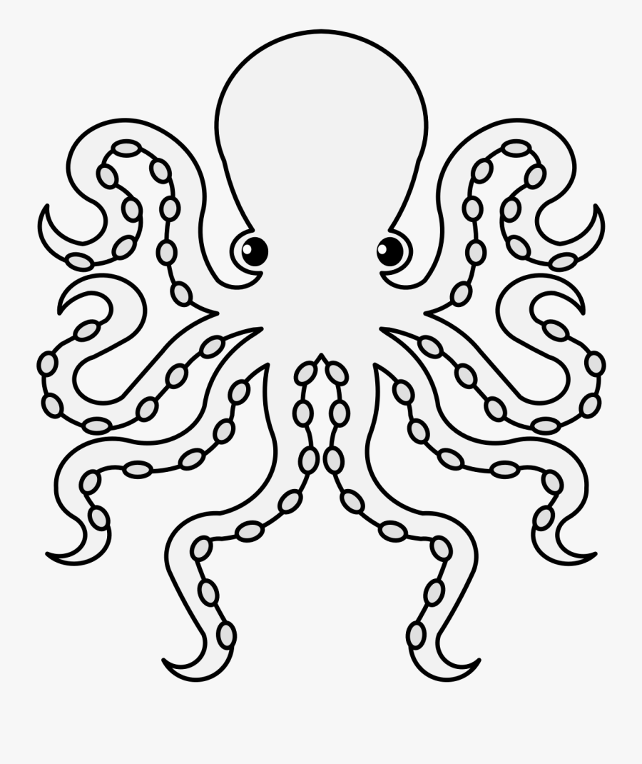 Traceable Octopus, Transparent Clipart