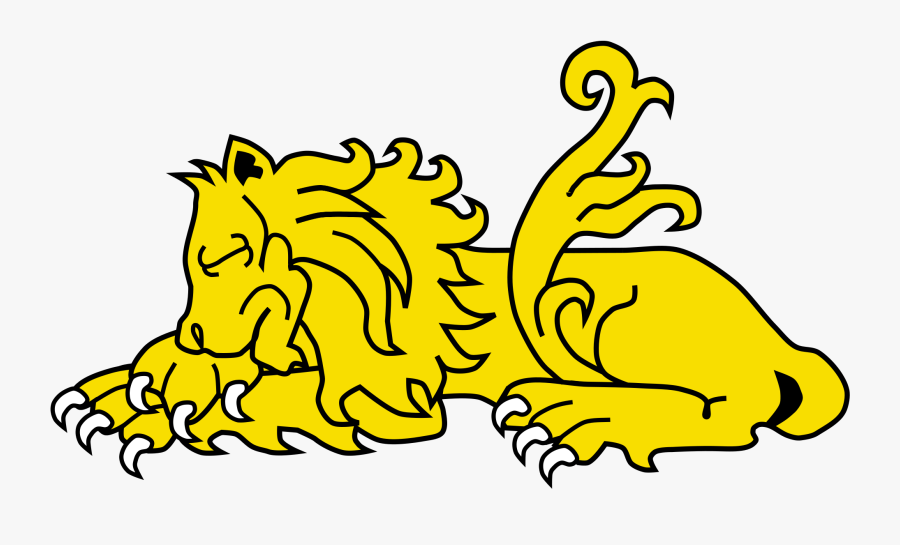 Clip Art File Dormant Svg Wikimedia - Lion Dormant Heraldry, Transparent Clipart