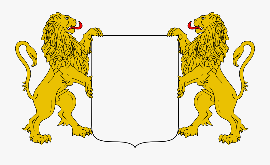 Transparent Trompete Clipart - Coat Of Arms With Supporters, Transparent Clipart