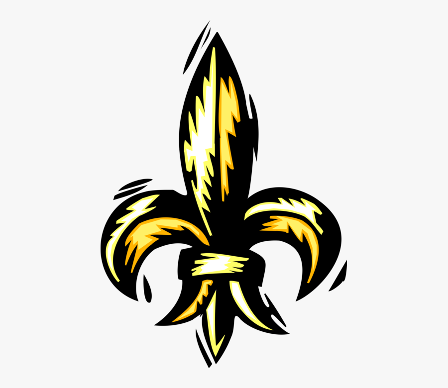 Fleur De Lis In Banner Transparent Stock, Transparent Clipart