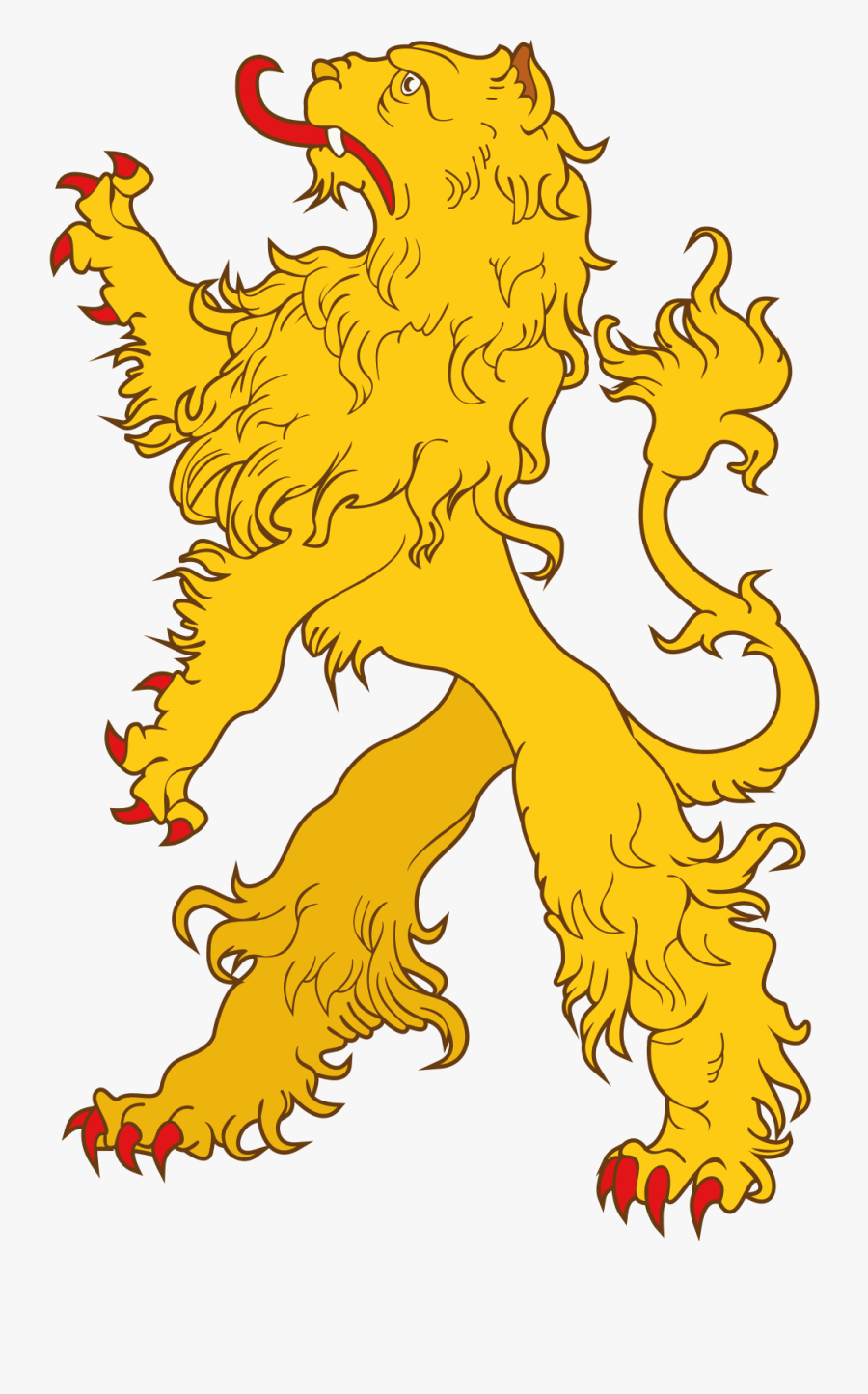 Supporters Coat Of Arms Lion - Lion Coat Of Arms Png, Transparent Clipart