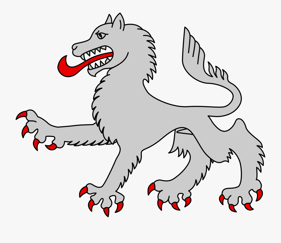 Transparent Wolf Clipart Free - Wolf Coat Of Arms Png, Transparent Clipart