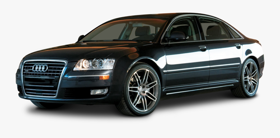 Audi A8 Black Car, Transparent Clipart