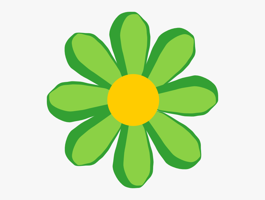 Green Flower Svg Clip Arts - Transparent Green Flower Clipart, Transparent Clipart