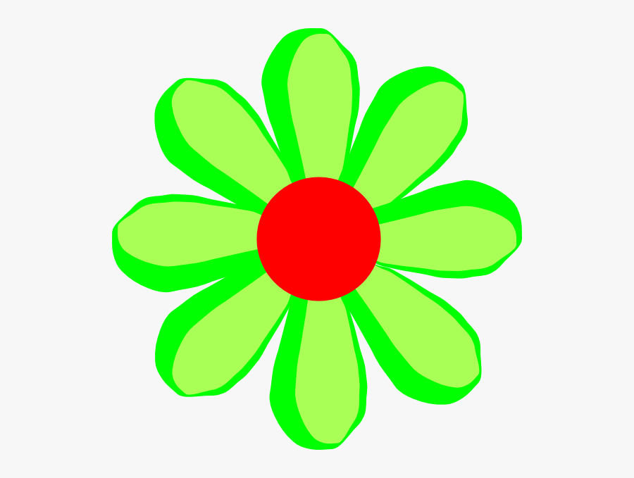 Flower Cartoon Green Clip Art At Clker - Pink Cartoon Flower Png, Transparent Clipart