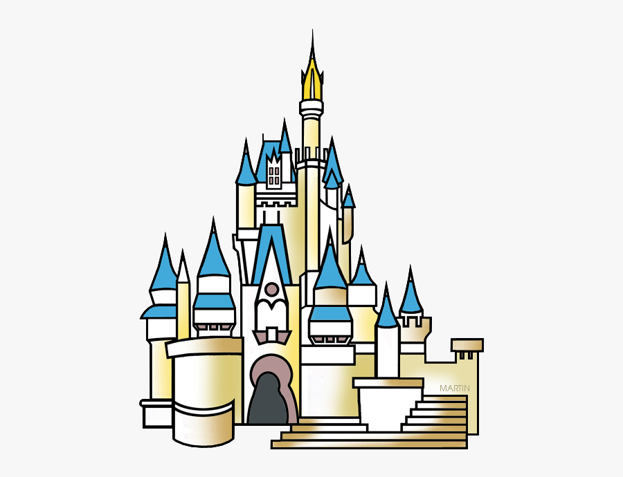 Architecture Clip Art By - Disney World Cinderella Castle Clipart , Free Tr...