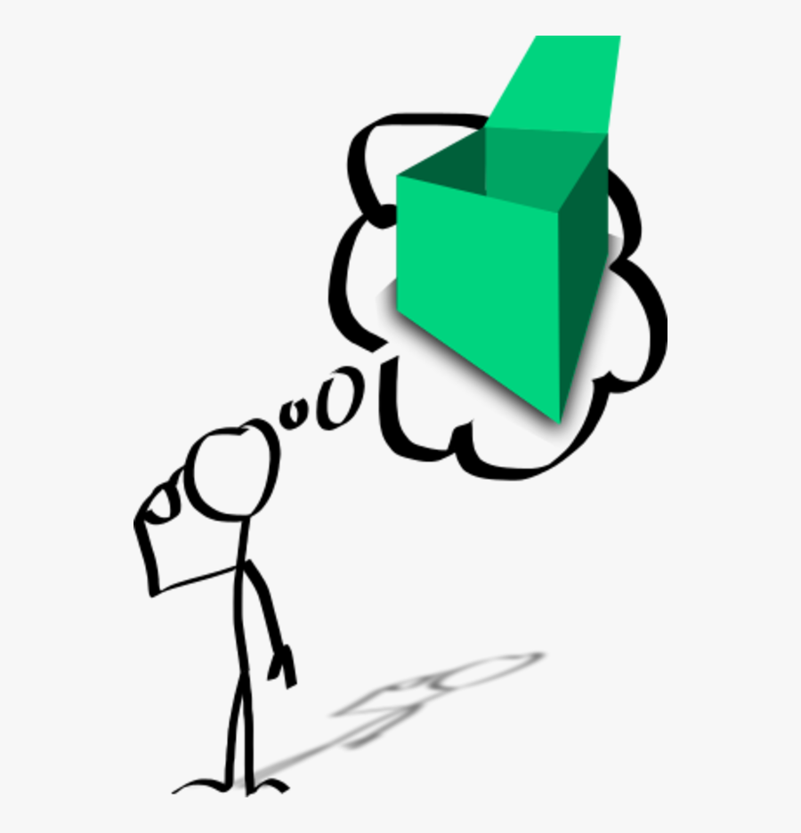 Man Thinking Box Empty - Thinking Clip Art, Transparent Clipart