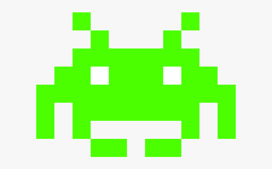 Space Invaders Alien Sprite, Transparent Clipart