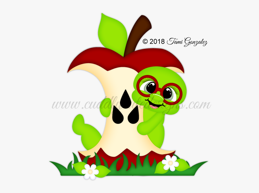 Apple Worm, Transparent Clipart