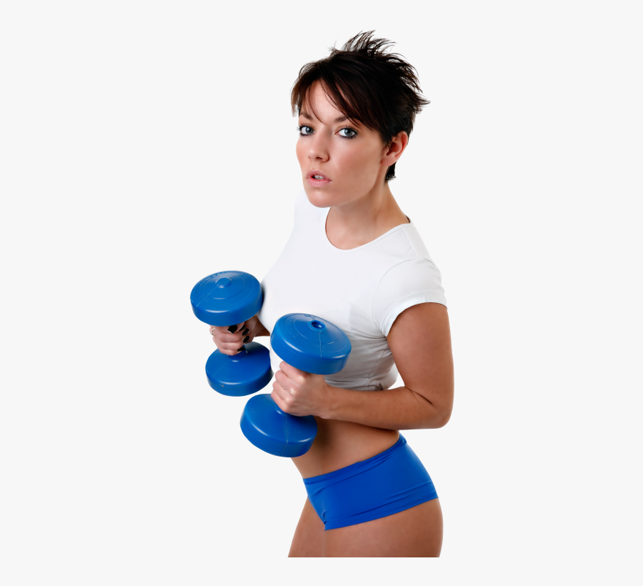 Dumbbell Clipart Female Fitness - Woman Exercising Png, Transparent Clipart