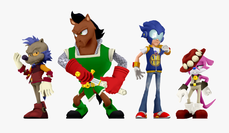 Sonic The Hedgehog Clipart Nic - Sonic Underground Sleet And Dingo 3d, Transparent Clipart