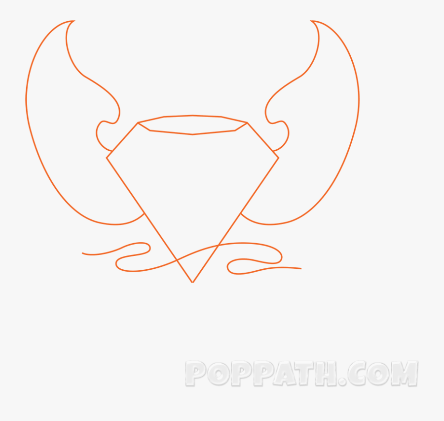 How To Draw A Diamond Tattoo Pop Path - Sketch, Transparent Clipart